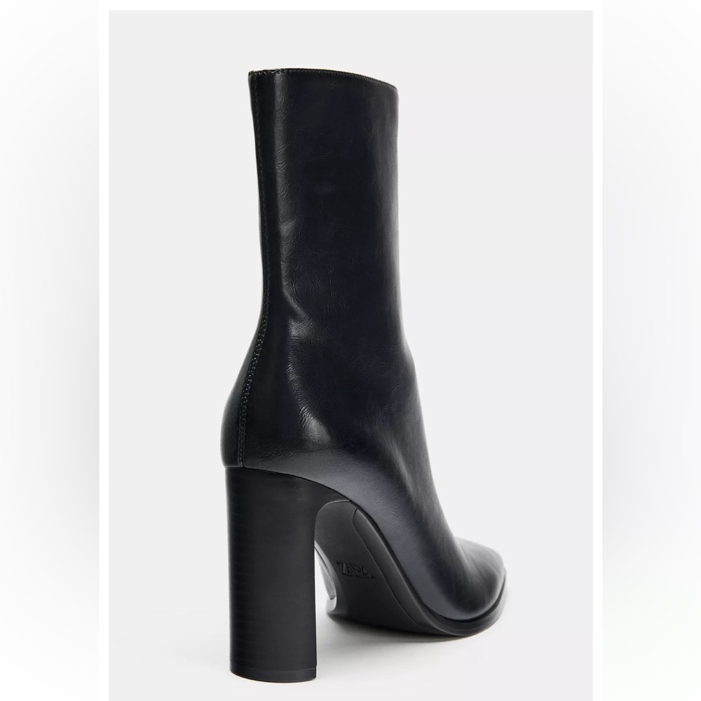 NEW! Zara 4’ Heeled Ankle Boots Size 41 or 10 (US) - Picture 5 of 12
